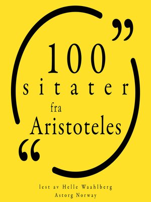 cover image of 100 sitater fra Aristoteles